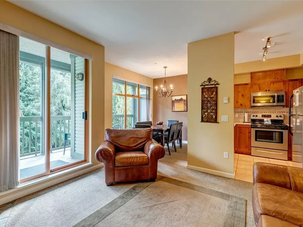 Before photo of the main kitchen, eating and living area